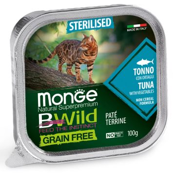 Monge (Монж) BWild Grain Free Wet Tuna Sterilized Cat - Влажный корм для стерилизованных котов, тунец с овощами