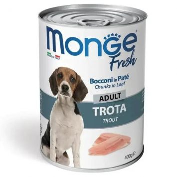 Monge (Монж) Fresh Dog Adult Fresh -  Вологий корм для собак паштет з м'ясними шматочками, форель