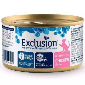 Exclusion (Эксклюжн) Noble Grain Cat Kitten Chicken - Консервированный монопротеиновый корм с курицей для котят (2-12 мес)
