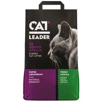 Кэт Лидер (Cat Leader Classic 2xOdour Attack Fresh) супер впитывающий наполнитель в кошачий туалет