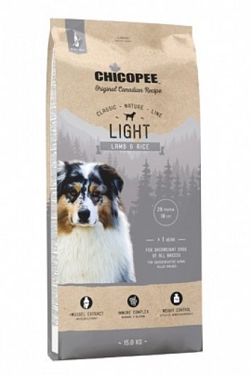 Chicopee (Чикопи) CNL Adult Light Lamb &Rice – облегченный корм для взрослых собак всех пород (с ягненком и рисом)