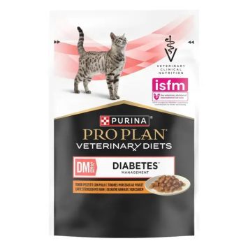 Purina Pro Plan Veterinary Diets DM Diabetes Management Chicken - Влажный лечебный корм для кошек c сахарным диабетом (курица)