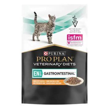 Purina Pro Plan Veterinary Diets EN Gastrointestinal - Влажный полнорационный диетический корм для котят и взрослых кошек при болезнях желудочно-кишечного тракта, кусочки в подливке с курицей