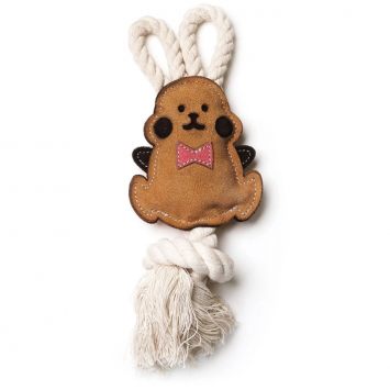 DoggyMan (ДоггиМен) Leather Lion with Rope - Жевательная игрушка для собак лев с канатом, натуральная кожа