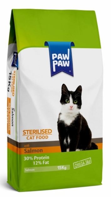 Pawpaw (Паупау) Sterelised Adult Cat Food with Salmon сухой корм для стерилизованных кошек (лосось)