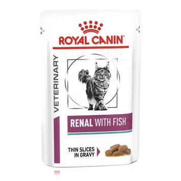 Royal Canin (Роял Канин) Renal Fish Feline - Консервированный лечебный корм с тунцом для кошек при почечной недостаточности (кусочки в подливке)