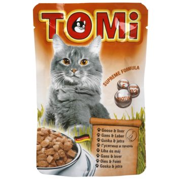 Tomi (Томи) Goose, Liver - Влажный корм для кошек (гусь/печень), пауч