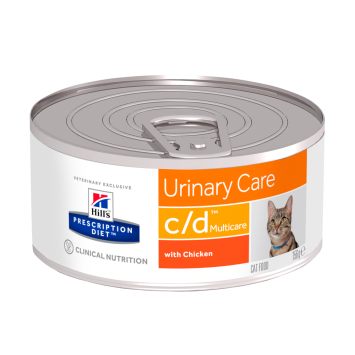 Hill's Wet PD Canine c/d Urinary Care Multicare - консервированный корм-диета с курицей для кошек при заболевании мочевыделительной системы