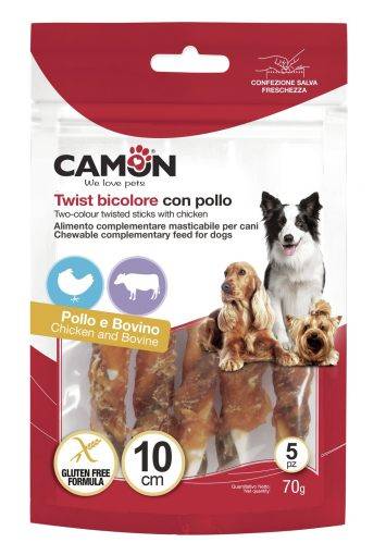 Camon (Камон) - лакомство для собак роллы палочки из говяжьей кожи обмотанные курицей 70г