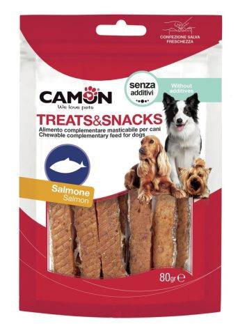 Camon (Камон) Treats & Snacks Salmon Strips  - Батончики лакомство для собак (лосось)