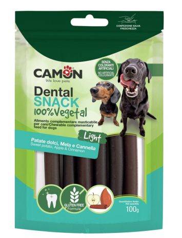 Camon (Камон) Dental Snack - Хрустящие палочки лакомство для собак (батат, яблоко, корица)