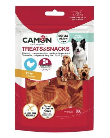 Camon (Камон) Treats & Snacks - лакомство для собак куриные монеты на гриле 3см 80г