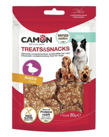 Camon (Камон) Treats & Snacks - лакомство для собак монеты с уткой и рисом 80г