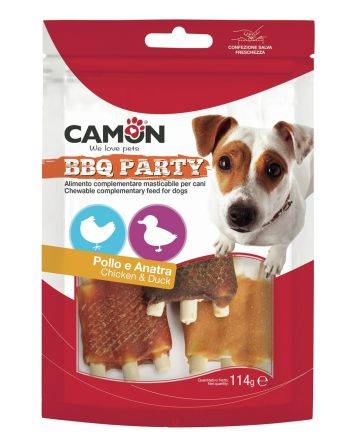 Camon (Камон) - лакомство для собак ребришки утки и курицы на кальциевой косточке 114г