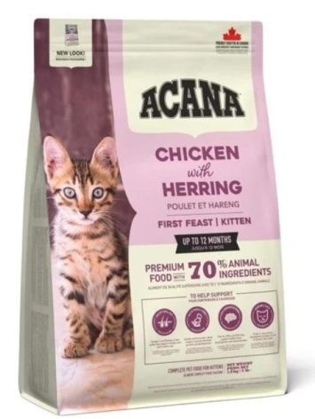 Acana (Акана) First Feast – Сухий корм з куркою і оселедцем для кошенят