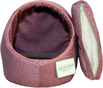 Lucky Pet (Лаки Пет) "Алиса"- Домик-лежак для собак и котов (фиолетово-коричневый)
