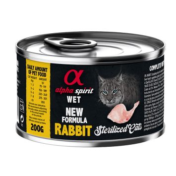 Alpha Spirit (Альфа Спирит) Rabbit Sterilized Cat - Полнорационный влажный корм с кроликом для стерилизованных кошек
