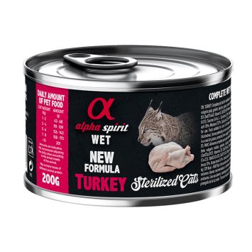 Alpha Spirit (Альфа Спирит) Turkey Sterilized Cat - Полнорационный влажный корм с индейкой для стерилизованных кошек
