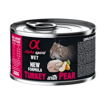 Alpha Spirit (Альфа Спирит) Turkey with Pear - Полнорационный влажный корм с индейкой и грушей для кошек
