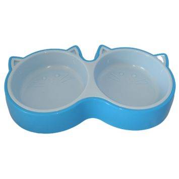 AnimAll (ЭнимАлл) Двойная пластиковая миска «Котенок» для котов P944