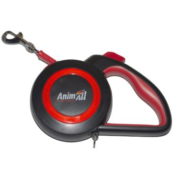 AnimAll (ЭнимАлл) Reflector L - Поводок-рулетка для собак, лента (5 м, до 50 кг)