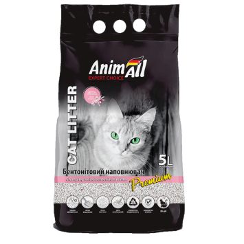 AnimAll (ЭнимАлл) Cat litter Baby Powder - Наполнитель бентонитовый, белый, с ароматом детской присыпки