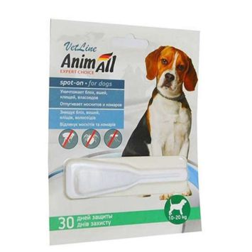 AnimAll VetLine (ЭнимАлл ВетЛайн) Spot-On - Противопаразитарные Капли для собак весом 10-20 кг