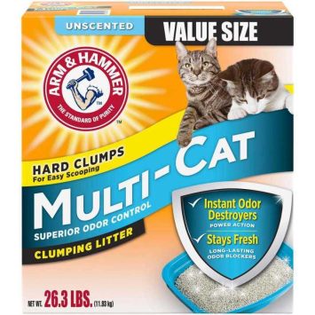 Arm &Hammer (Арм и Хаммер) Multi Сat Unscented Clumping Litter - Наполнитель для кошачьего туалета, комкующийся, без аромата