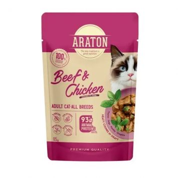 Araton Adult with Beef and Chicken Влажный корм для взрослых кошек с говядиной и курицей