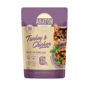 Araton Sterilised Adult with Turkey and Chicken Влажный корм для стерилизованых кошек с индюшкой и курицей