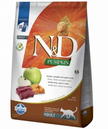 Farmina (Фармина) N&D Grain Free Pumpkin, Venison & Apple - Беззерновой сухой корм для кошек (олень, тыква, яблоки)