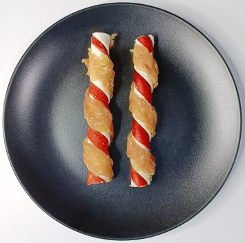 AlfPet (АльфПет) - Ласощі для собак куряче м'ясо двох тонів на паличці