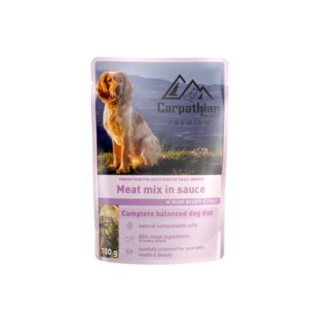 Carpathian (Карпатиян Пет Фуд) Pet Food - Влажный корм для собак мясное ассорти в соусе (курица, говядина, индейка, рыба)