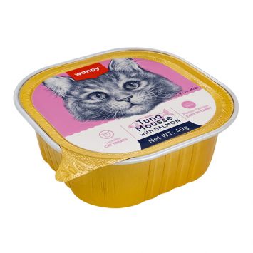 Wanpy (Ванпи) Tuna&Salmon - Влажный корм консервы для котов тунец курица