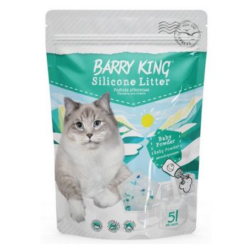 Barry King (Барри Кинг) Silicone Litter Baby Powder - Наполнитель силикагелевый для кошачьего туалета с ароматом детской пудры