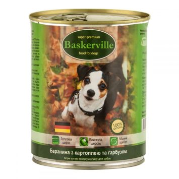 Baskerville (Баскервиль) - Консервированный корм для собак (баранина/картошка/тыква)