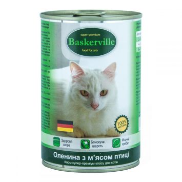 Baskerville (Баскервиль) - Консервированный корм для котов (оленина/птица)