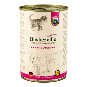 Baskerville (Баскервиль) Super Premium - Консервированный корм для котят (телятина/черника)