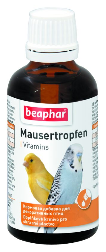 Beaphar (Беафар) Mausertropfen витамины для улучшения яркости перьев птиц