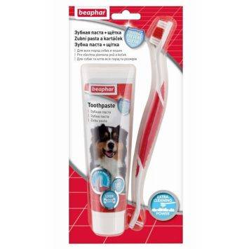 Beaphar (Беафар) Toothpaste - Набор: зубная паста + зубная щетка для собак и кошек