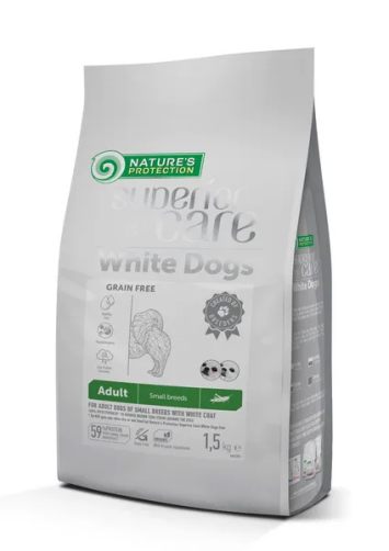 Nature's Protection (Нейчерс Протекшн) Superior Care White Dogs Grain Free with Insect Adult Small Breeds - Сухой беззерновой корм для собак малых пород с белой шерстью, белок насекомых