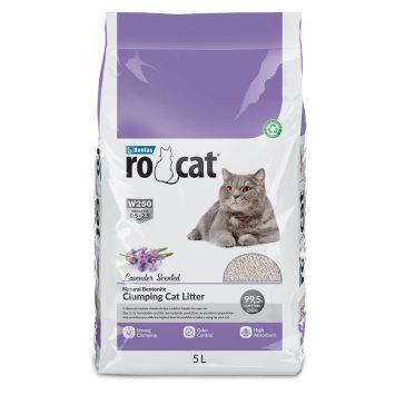 RoCat (РоКэт) Cat Litter Lavender - Бентонитовый наполнитель для кошачьего туалета с ароматом лаванды