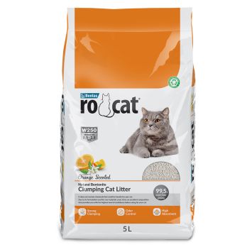 RoCat (РоКэт) Cat Litter Orange - Бентонитовый наполнитель для кошачьего туалета с ароматом цитрусовых