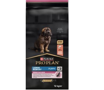 Purina Pro Plan (Про план) Large Robust Puppy Sensitive Skin -Сухой корм для щенков больших пород массивного телосложения с чувствительной кожей с лососем