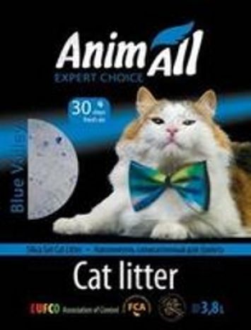 AnimАll (ЭнимАлл) -Наполнитель силикагель для кошачьего туалета, Кристаллы аквамарина