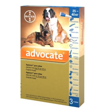 Advocate (Адвокат) - Капли против паразитов для собак свыше 25 кг (1 пипетка)
