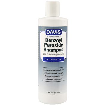 Davis Benzoyl Peroxide Shampoo ДЭВИС 2,5% БЕНЗОИЛ ПЕРОКСИД шампунь для собак и котов с демодекозом и дерматитами