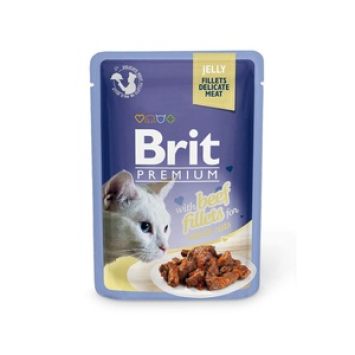 Brit Premium Cat pouch (Брит Премиум Кэт) - филе говядины в желе (пауч)
