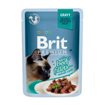 Brit Premium Cat pouch (Брит Премиум Кэт) - филе говядины в соусе (пауч)