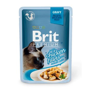 Brit Premium Cat pouch (Брит Премиум Кэт) - филе курицы в соусе (пауч)